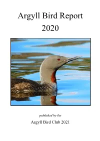 Argyll Bird Report 32 2020