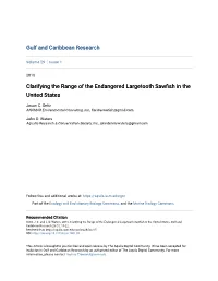 Clarifying the Range of the Endangered Largetooth Sawfish in the United States
