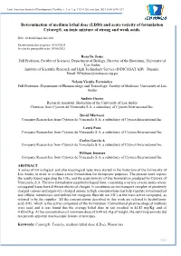 Determination of Medium Lethal Dose (LD50) and Acute Toxicity of Formulation Cytoreg®, an Ionic Mixture of Strong and Weak Acids