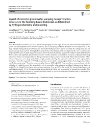 Impact of Excessive Groundwater Pumping on Rejuvenation Processes in the Bandung Basin (Indonesia) As Determined by Hydrogeochemistry and Modeling