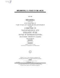 Implementing U.S. Policy in the Arctic Hearing Committee