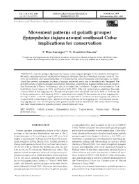 Movement Patterns of Goliath Grouper Epinephelus Itajara Around Southeast Cuba: Implications for Conservation