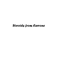 Steroids from Carvone Promotor Prof