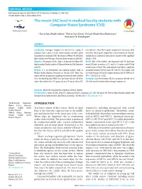 The Mucin 5AC Level in Medical Faculty Students with Computer Vision Syndrome (CVS)