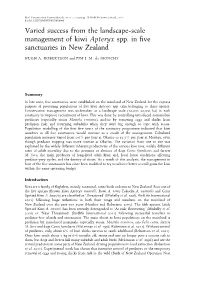 Varied Success from the Landscape-Scale Management of Kiwi Apteryx Spp