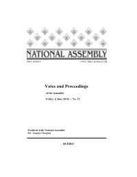 Votes and Proceedings