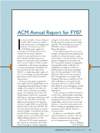 ACM Annual Report for FY07