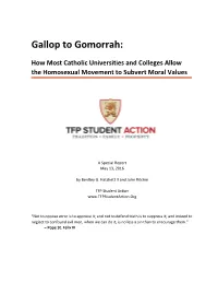 Gallop to Gomorrah How Most Catholic