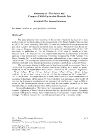 Geometry of “The Struve Arc” Compared with Up–To–Date Geodetic Data