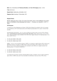 Knife Crime Request Date