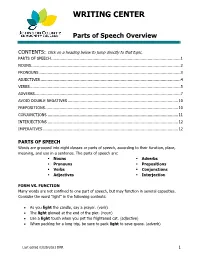 Parts of Speech Overview