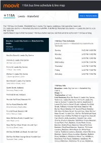 118A Bus Time Schedule & Line Route