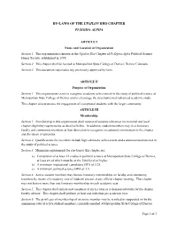 By-Laws of the Upsilon Rho Chapter Pi Sigma Alpha