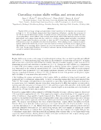 Cascading Regime Shifts Within and Across Scales Juan C