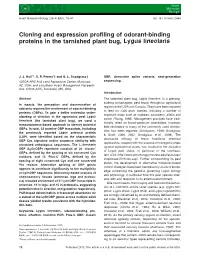 Cloning and Expression Profiling of Odorantbinding Proteins in the Tarnished Plant Bug, Lygus Lineolaris