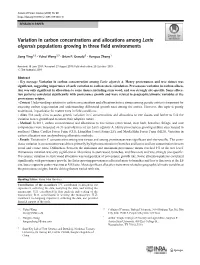 Larix Olgensis Populations Growing in Three Field Environments