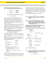 Short-Circuit Current Calculations