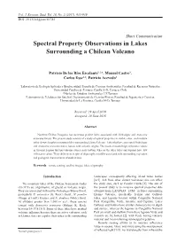 Spectral Property Observations in Lakes Surrounding a Chilean Volcano
