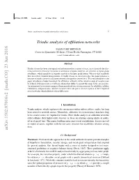 Triadic Analysis of Affiliation Networks