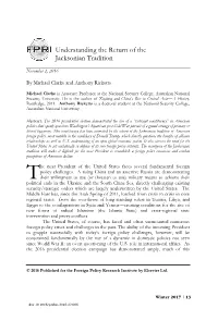 Understanding the Return of the Jacksonian Tradition