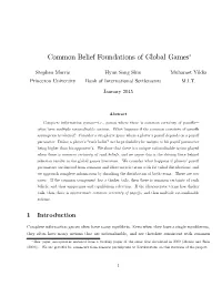 Common Belief Foundations of Global Games∗