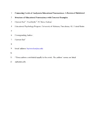 Connecting Levels of Analysis in Educational Neuroscience: a Review of Multi-Level