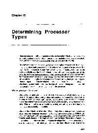Determi:Ning Processor Types