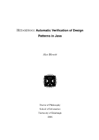 HEDGEHOG: Automatic Veriﬁcation of Design Patterns in Java