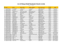 List of Eklavya Model Residential Schools in India (As on 01.07.2021)
