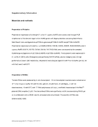 Supplementary Information Materials and Methods