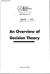 An Overview of Decision Theory