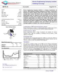 Elecon Engineering Company Limited Initiating Coverage