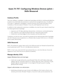 Exam 70-797: Configuring Windows Devices (Pilot) – Skills Measured