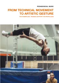 From Technical Movement to Artistic Gesture the Trampoline, Training Support for Propulsion