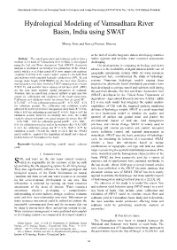 Hydrological Modeling of Vamsadhara River Basin, India Using SWAT