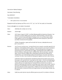 Interviewee: Roberto Rodriguez Interviewer: Mary Manning Date