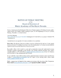 Support Materials Or Minutes, Please Email Lorena Godina at Lorena.Godina@Academicanv.Com for Copies of the Meeting Audio, Please Email Lorena.Godina@Academicanv.Com
