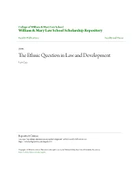 The Ethnic Question in Law and Development
