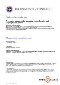 The Theory of Event Coding (TEC): a Framework for Perception and Action Planning