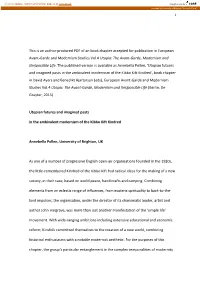 This Is an Author-Produced PDF of an Book Chapter Accepted For