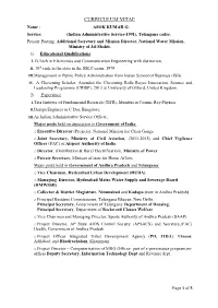 CURRICULUM VITAE Name : ASOK KUMAR G
