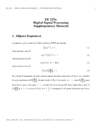 EE 225A Digital Signal Processing Supplementary Material 1. Allpass