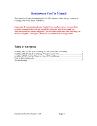 Readerware Cuecat Manual