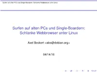 Schlanke Webbrowser Unter Linux