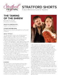THE TAMING of the SHREW by William Shakespeare Directed by Chris Abraham