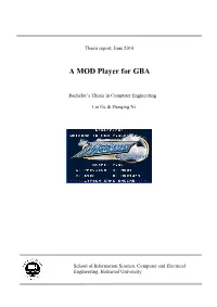 A MOD Player for GBA
