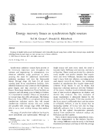 Energy Recovery Linacs As Synchrotron Light Sources