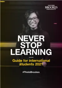 Guide for International Students 2021