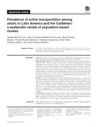 Prevalence of Active Transportation Among Adults in Latin America and the Caribbean: a Systematic Review of Population-Based Studies