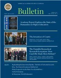 The Invention of Courts the Unstable Biomedical Research Ecosystem